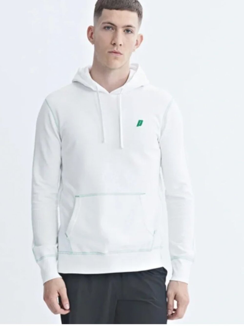 Reigning Champ x Prince Collab 100% Cotton White Hoodie Men's Size Large